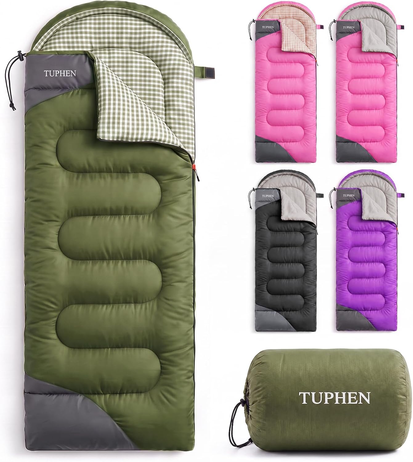 Saco de dormir tuphen de fibra sintética para frio e umidade