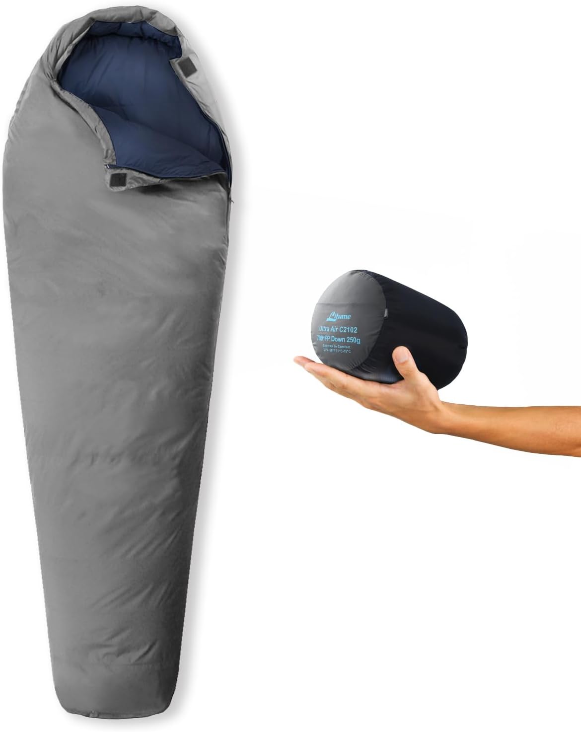 Saco de dormir Litume Air Down de pluma 700 fill power