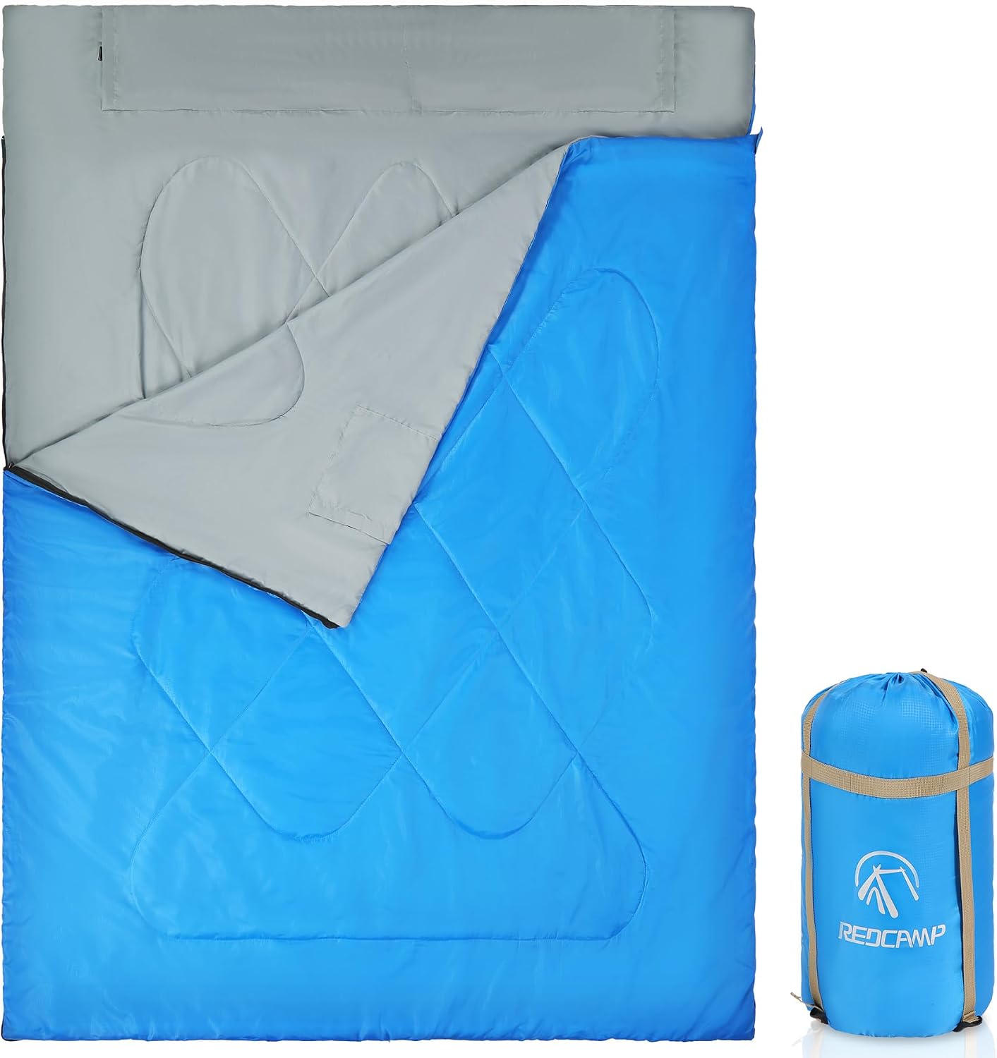 Saco de dormir duplo REDCAMP ultraleve para duas pessoas