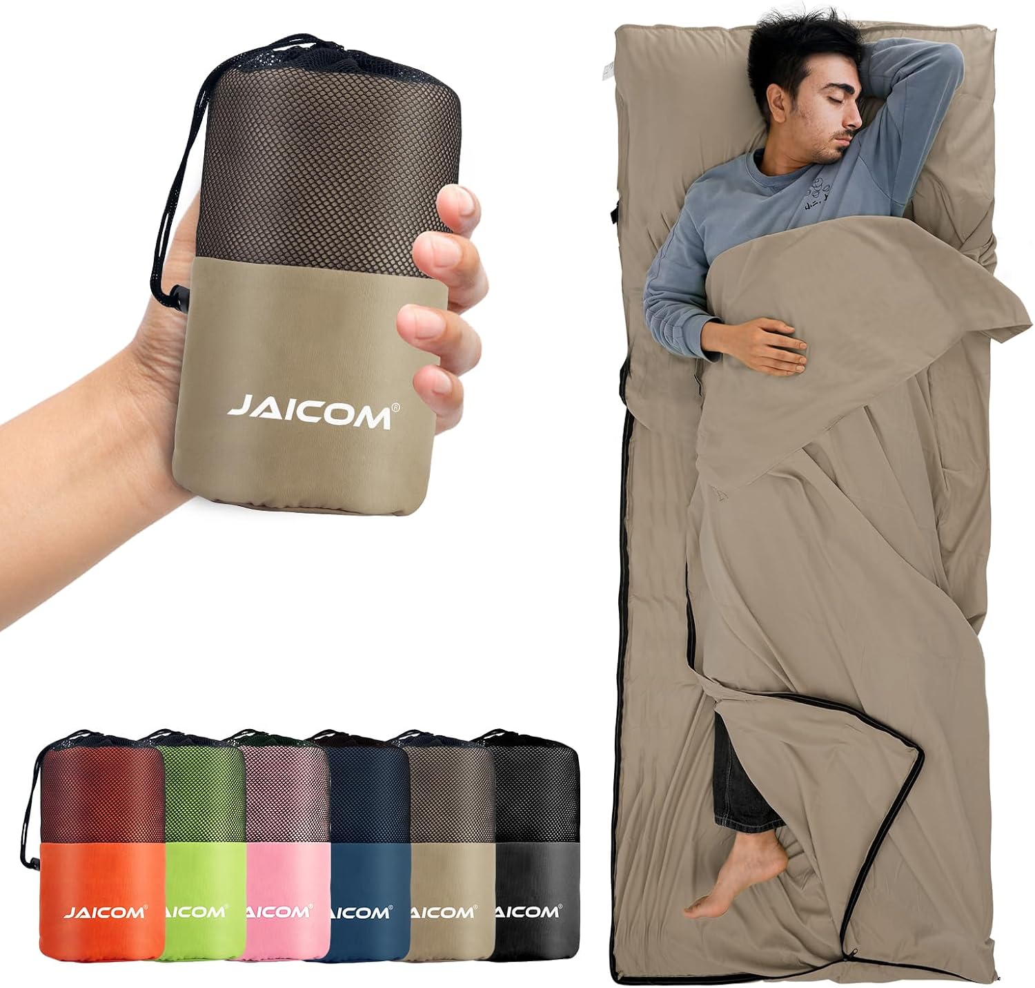Liner JAICOM de fibra ultrafina para verão e hostel