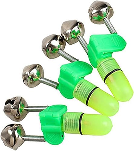 Três sinos de alerta ZhangyiHot com luz LED para pesca noturna