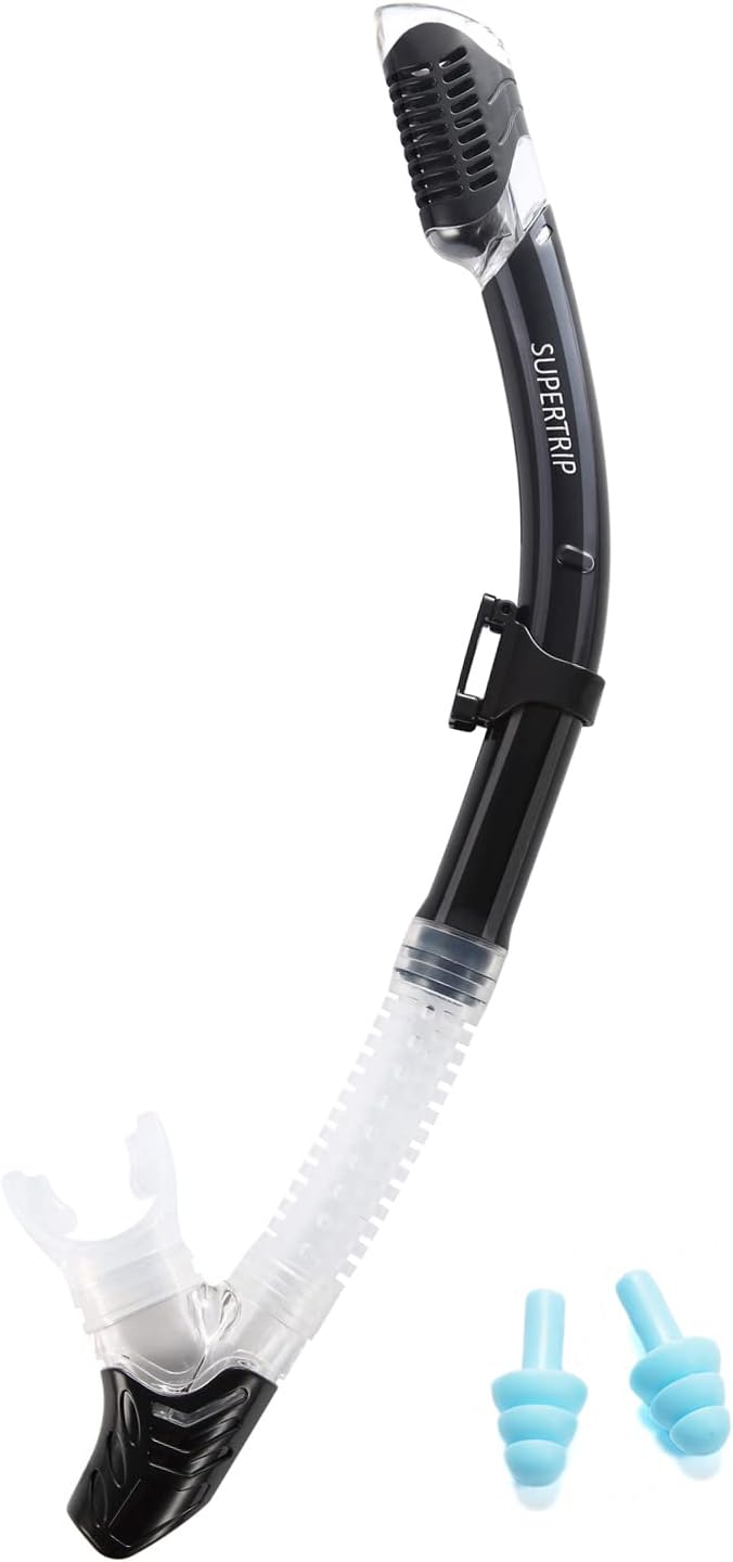 Snorkel seco Supertrip com válvula de topo e bocal de silicone