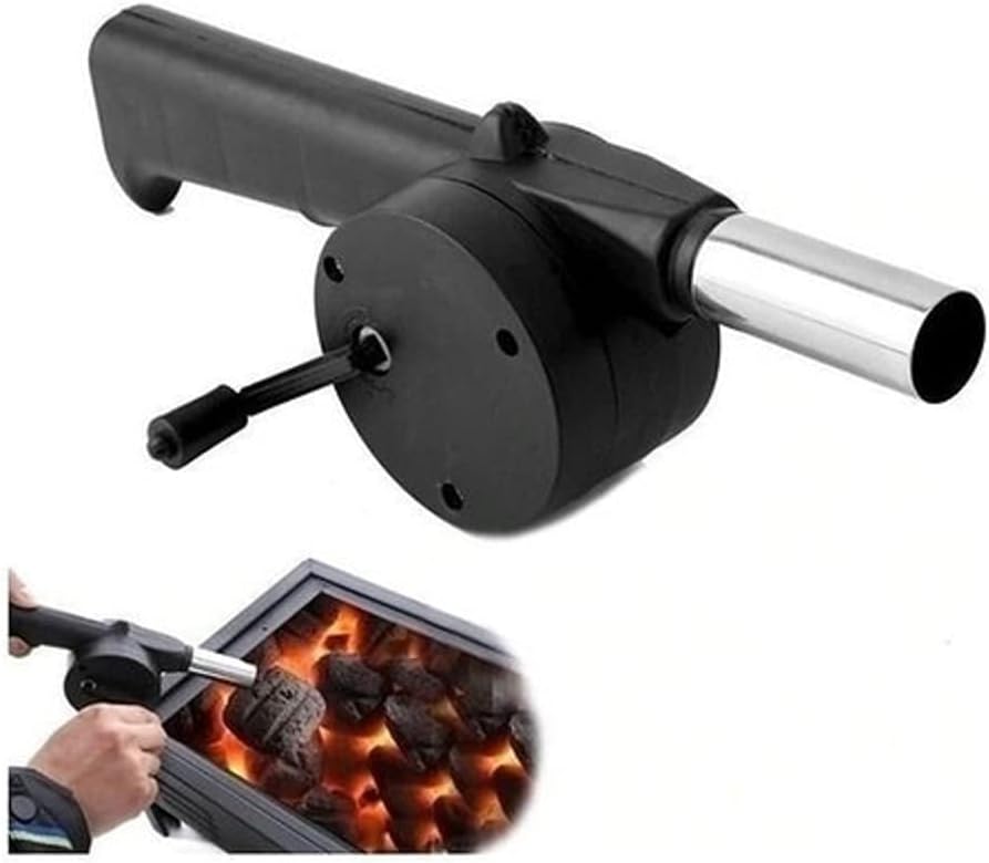 Soprador acendedor manual de manivela para churrasqueira gourmet