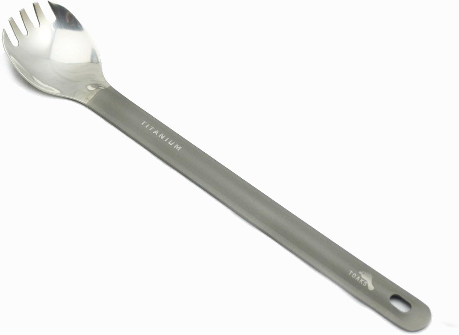 Spork de titânio TOAKS com cabo longo e tigela polida