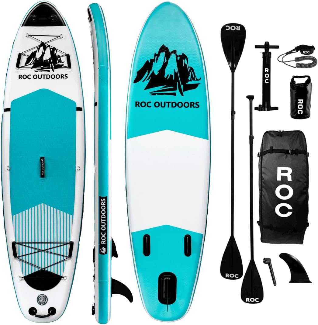 Prancha de stand up paddle inflável Roc All-Around de 10 pés e 6 polegadas