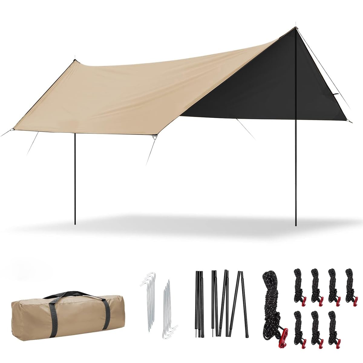 Tenda gazebo Cadina de 3 por 4 metros na cor bege com proteção UV 50+ UPF
