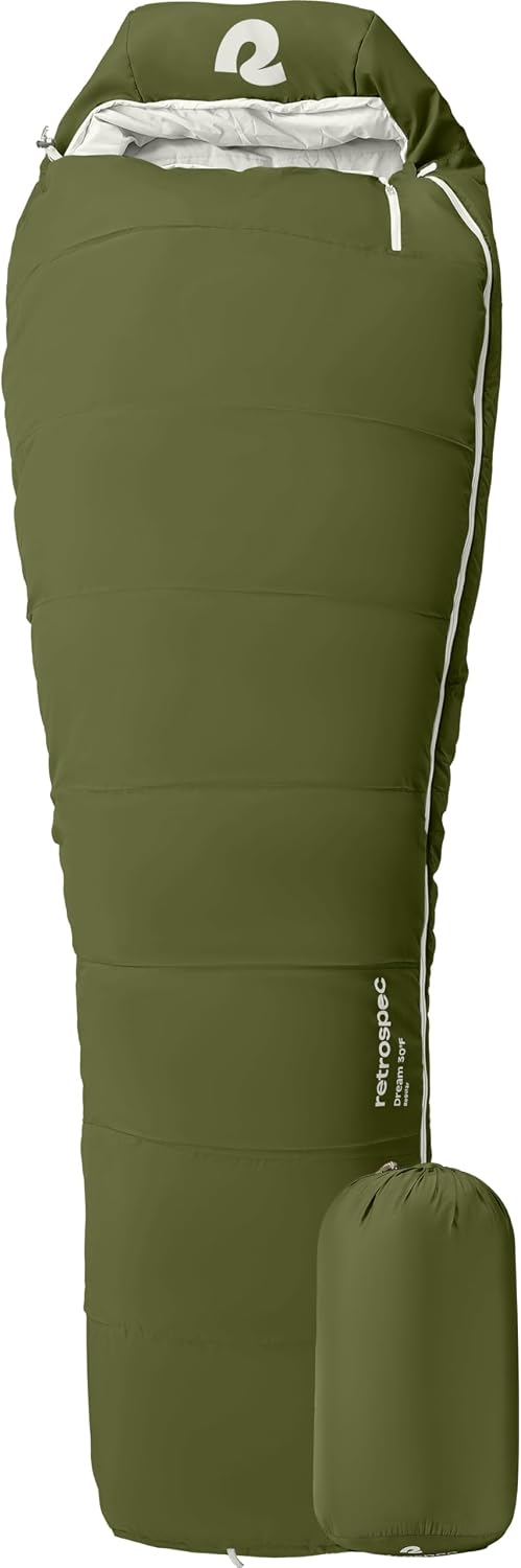 Saco de dormir Retrospec Dream tipo múmia leve para frio