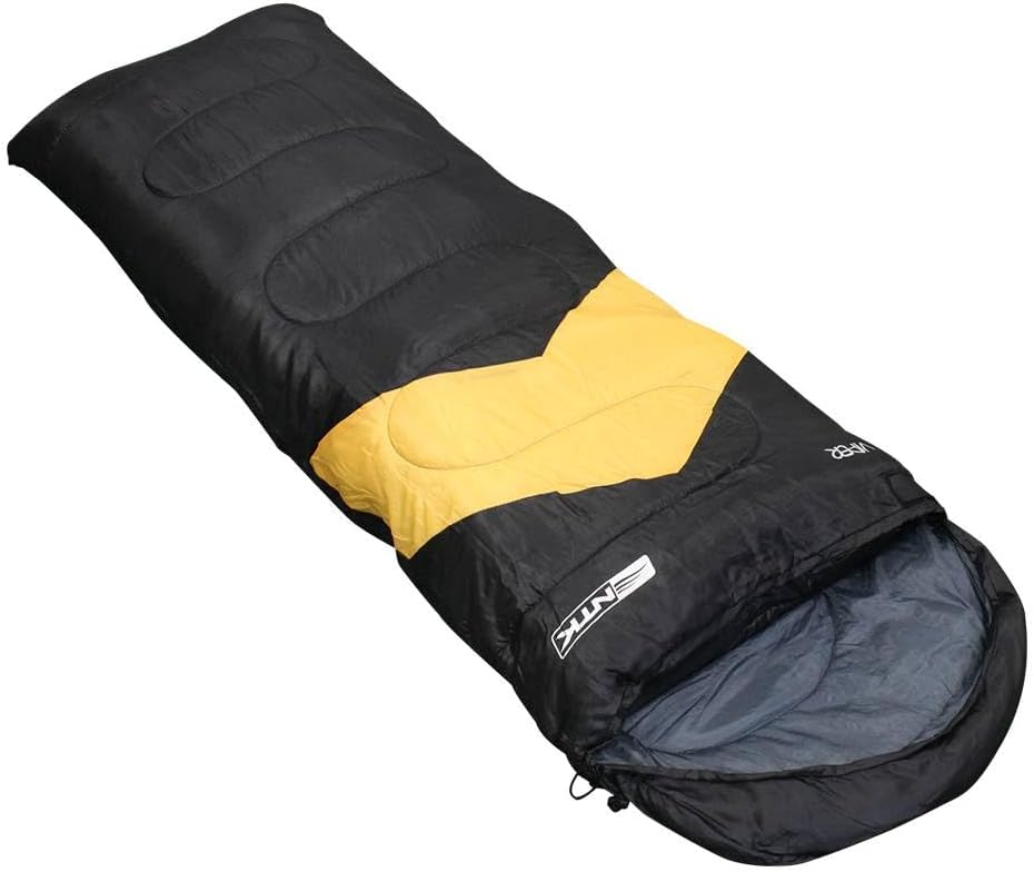 Saco de dormir NTK Viper envelope preto e laranja de fibra