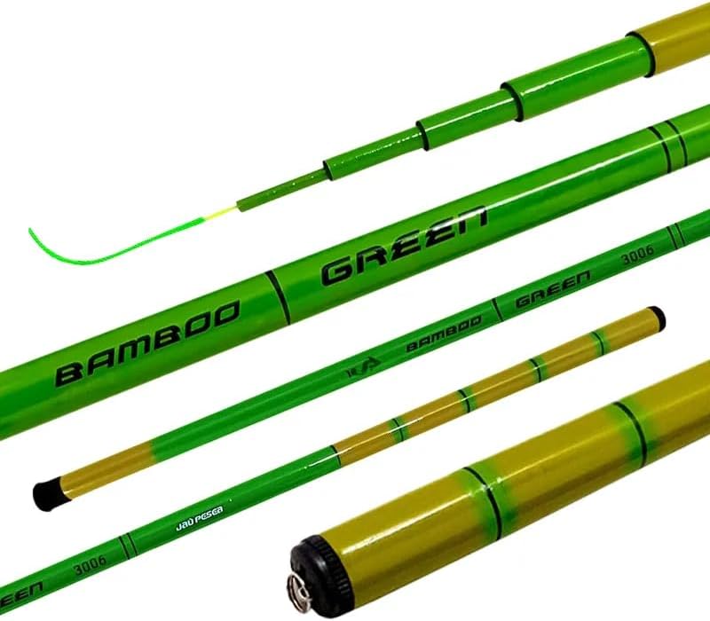 Vara Jau Pesca Bamboo Strong Green telescópica
